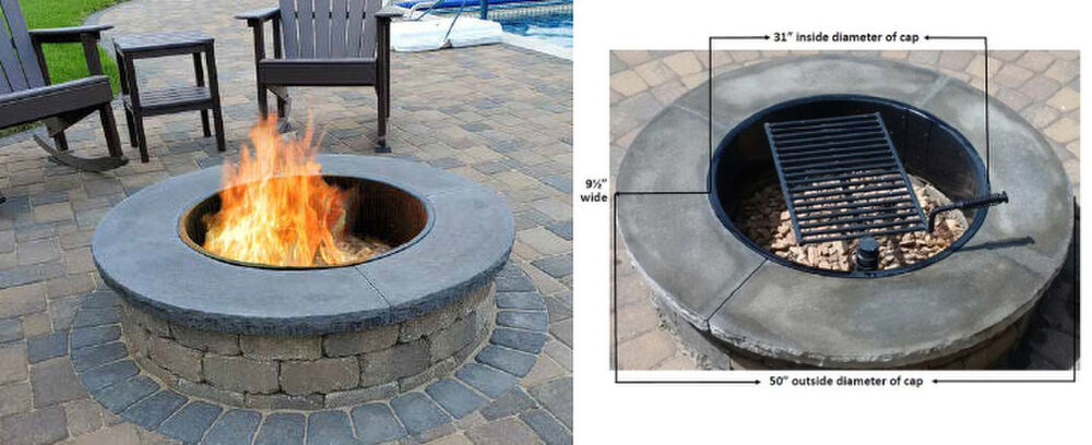 Capstone Willow Creek Paving Stones, How To Make A Concrete Fire Pit Cap