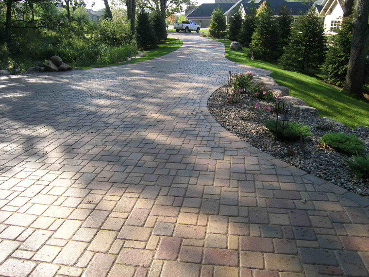 Winding Cobblestone Driveway