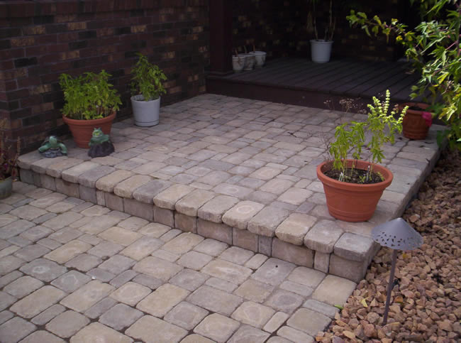 Cobblestone Entrance with Step