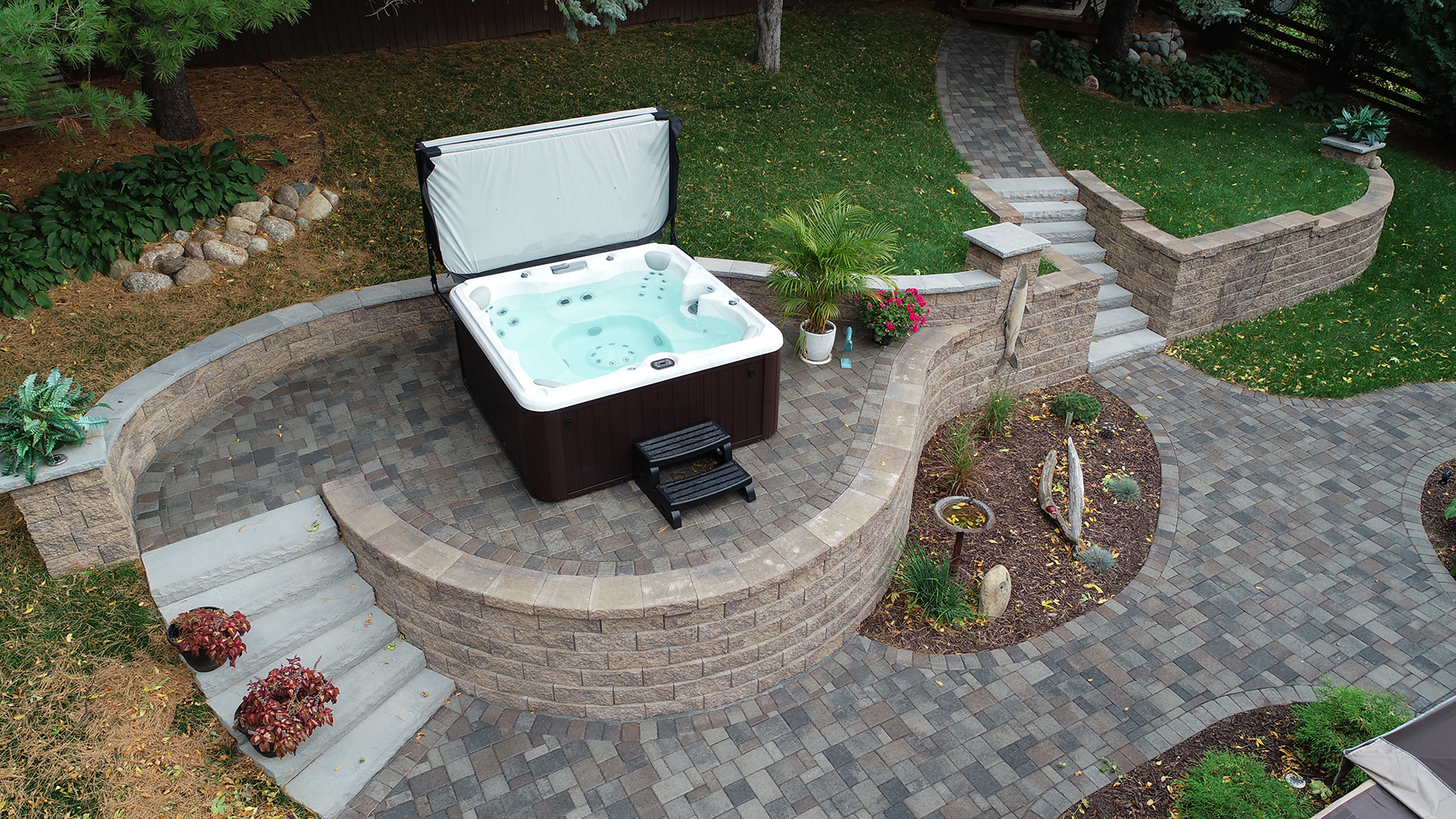 Raised Patio for a Hot Tub